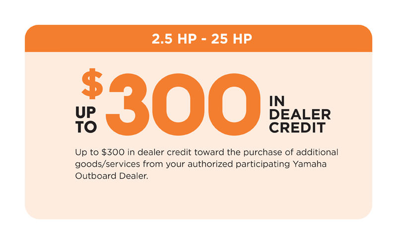 Up to $300 in Dealer Credit