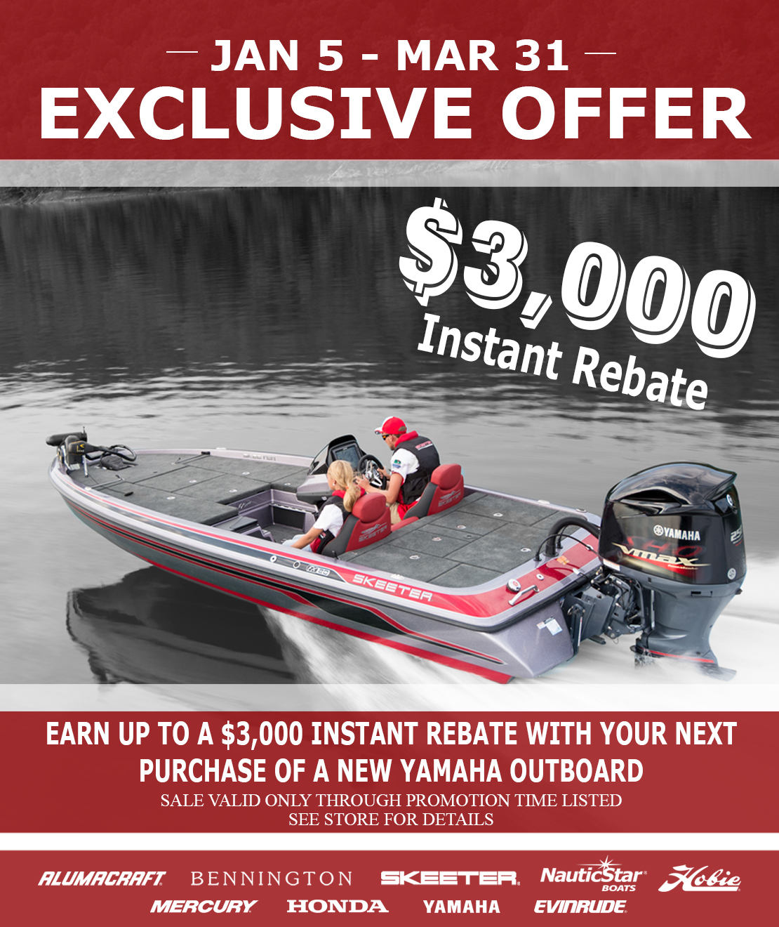 2018 Yamaha Instant Rebate banner image